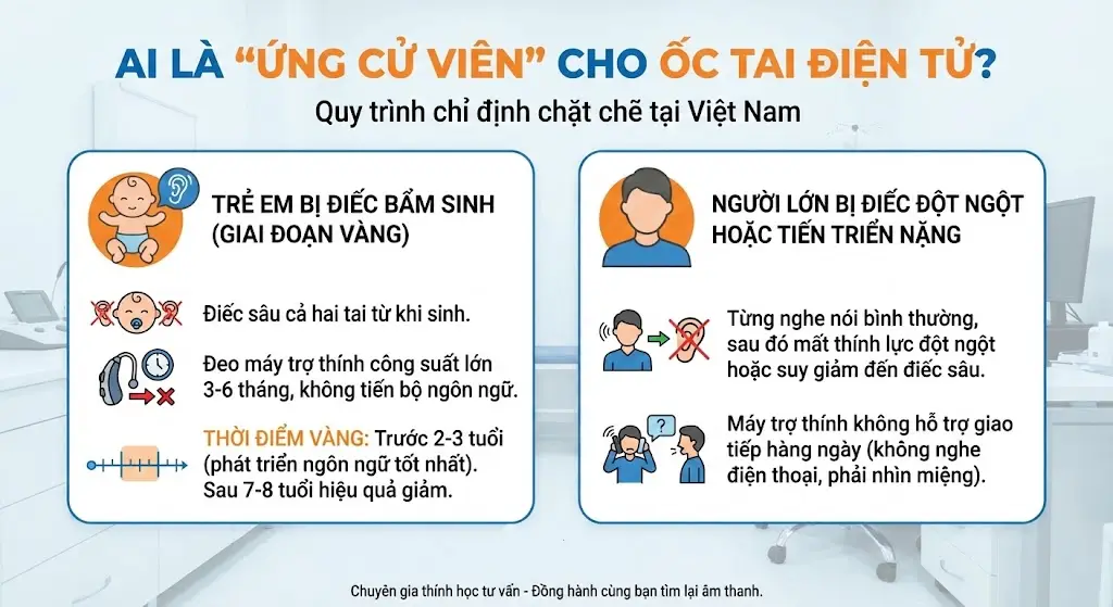 Ốc tai điện tử là gì? Khác biệt so với máy trợ thính thông thường.